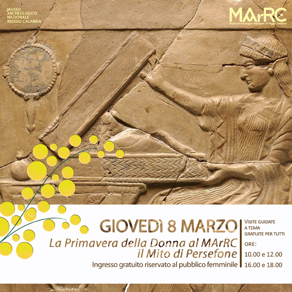 8 marzo, Primavera della donna al MArRC. Il mito di Persefone