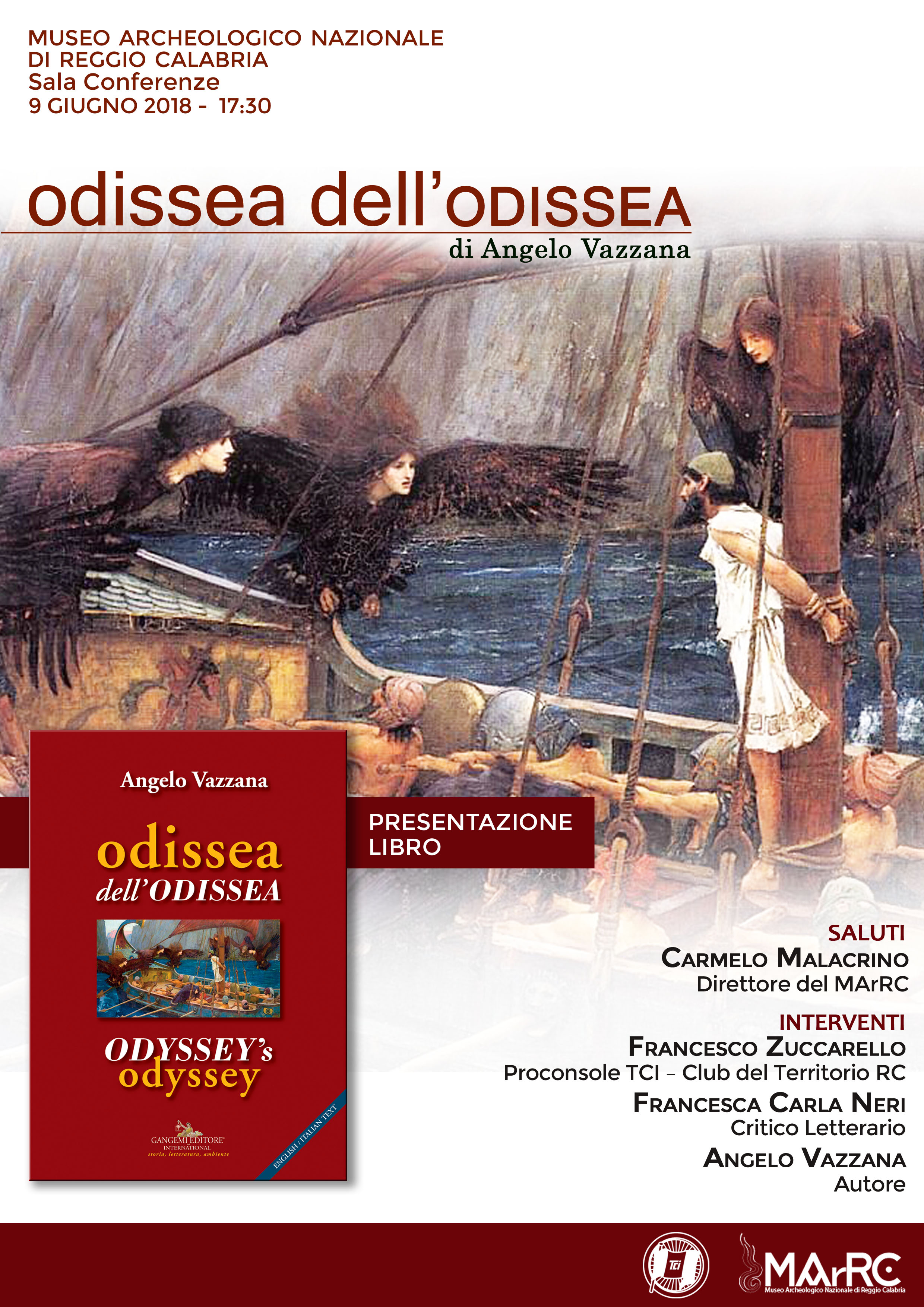 “Odissea dell’Odissea”, presentazione del libro di Angelo Vazzana