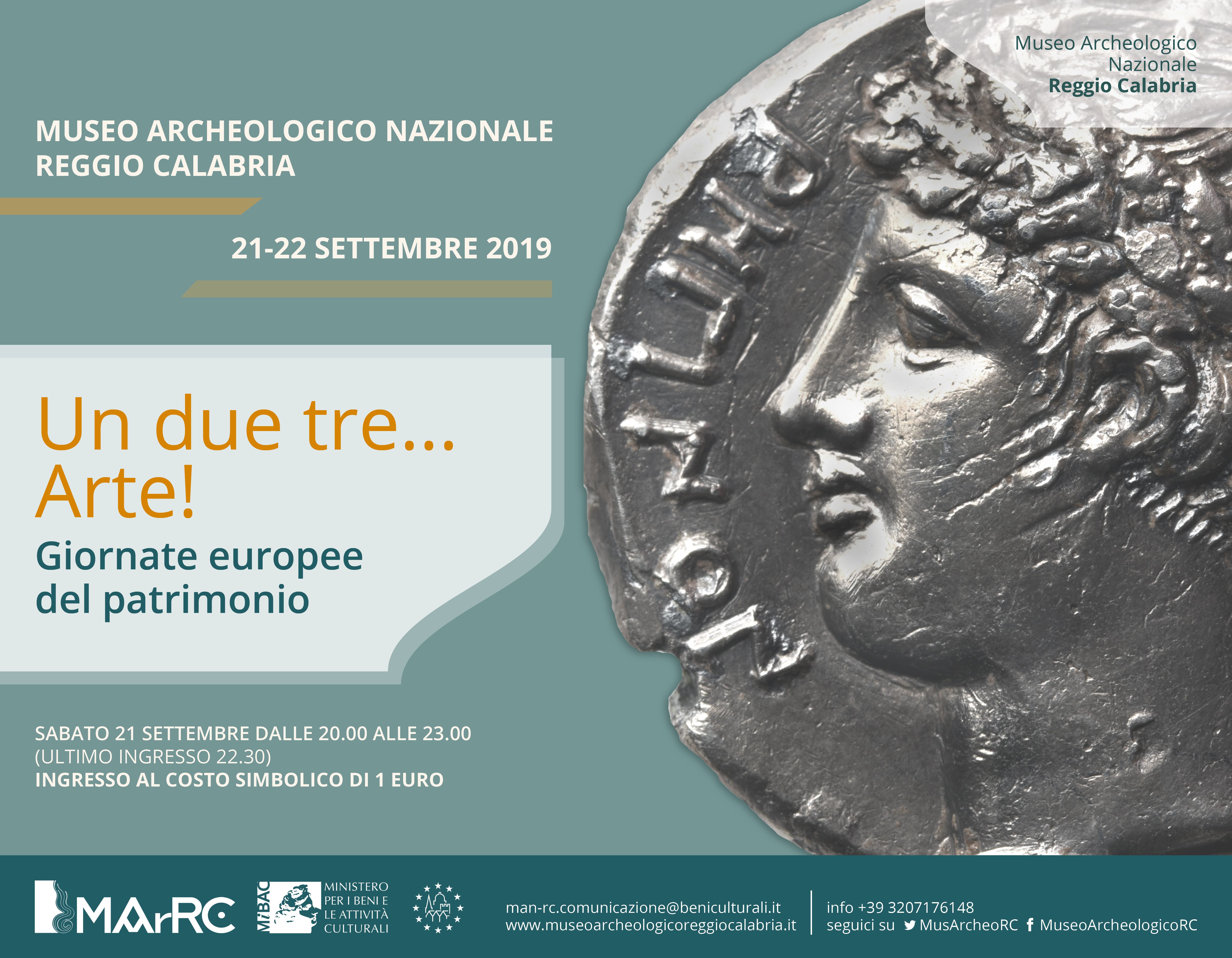 “Un, due, tre…Arte! Cultura e intrattenimento” al MArRC, per le Giornate Europee del Patrimonio 2019