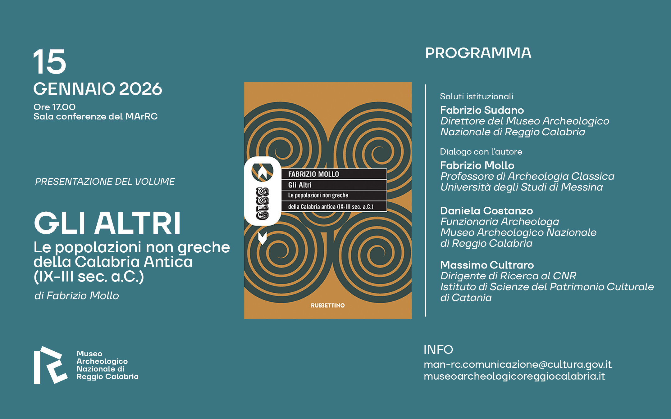 Al MArRC la presentazione del volume “Gli Altri. Le popolazioni non greche della Calabria antica”