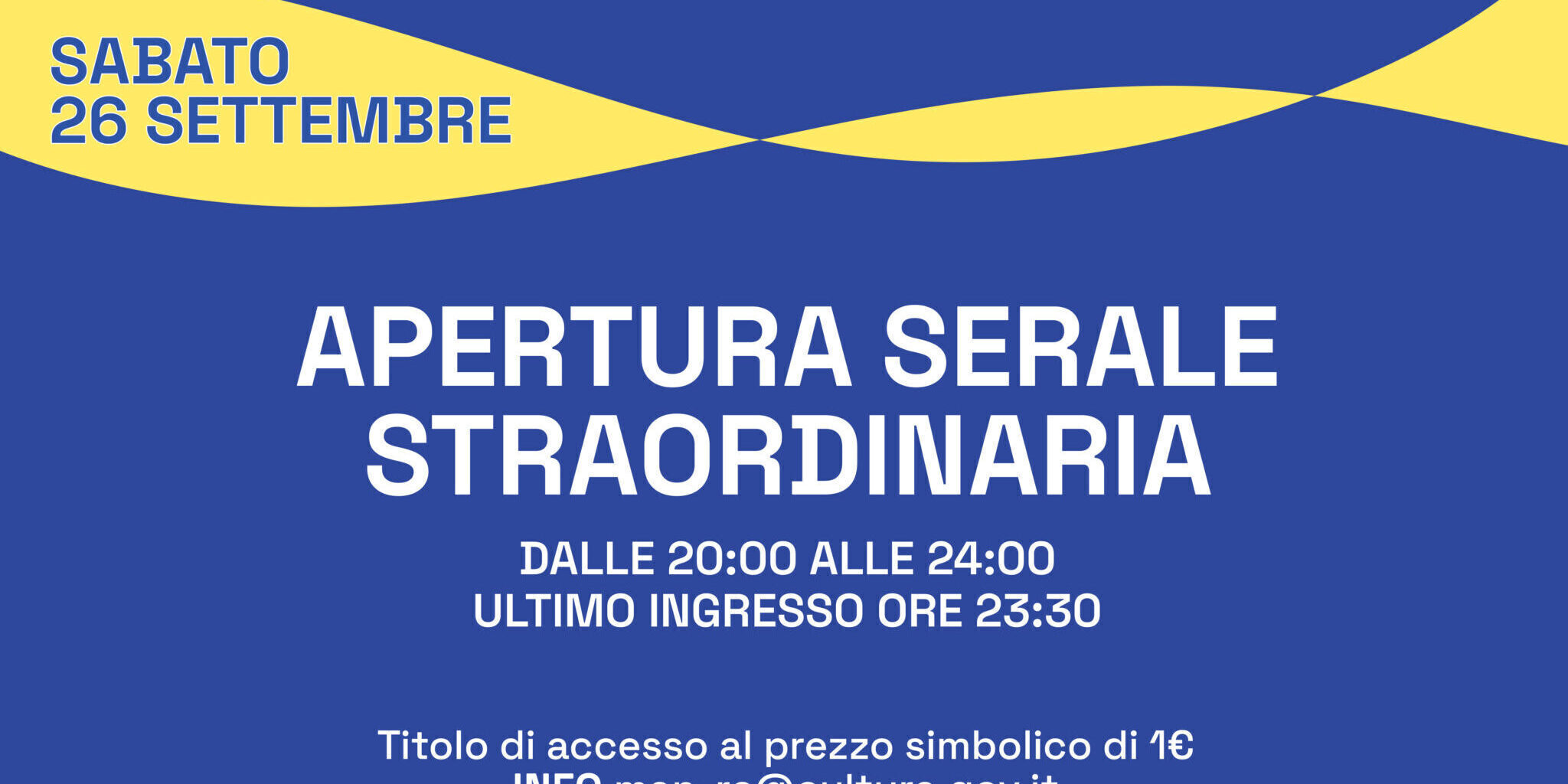 Apertura straordinaria serale